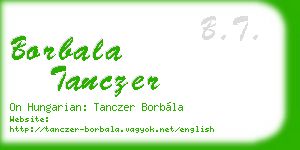 borbala tanczer business card